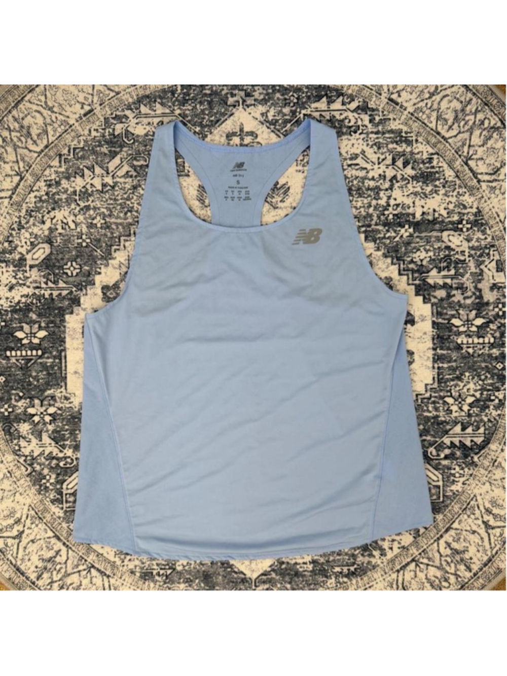 New Balance Race Day Singlet Racerback Electric Sky - Size S